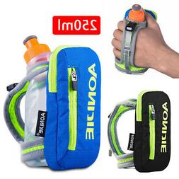 Hand Held 250ml Running Water Bottle Holder  &  Black Blue C
