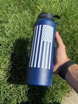 American Flag 40oz Double Wall Insulated Stainless Steel Lea