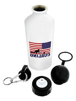 American Pride Curling United States Flag Gift Aluminum Alum