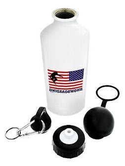 American Pride Snowboarding United States Flag Gift Aluminum