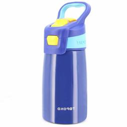 TOPOKO AUTO FLIP 12 OZ Stainless Steel Kids Water Bottle for