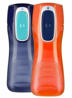 Contigo AUTOSEAL Trekker Kids Water Bottles, 14 oz, Navy & N