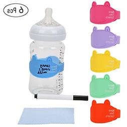 Baby Bottle Labels for Daycare, Durable Writable Reusable Fo
