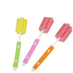 Baby Bottle Nipple Brush Rotating Head Cleaning Tubes Pacifi
