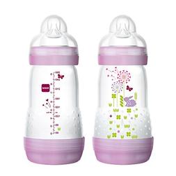 For Breastfed Babies, Mam Baby Bottles Anti Colic, Girl, 9