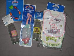 Bibs Teether Beads Brush Teddy Bear Flowers Pink New!