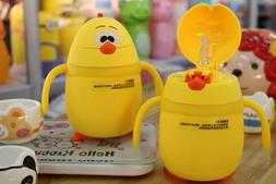 Stainless Steel Thermoses With Straw For Kids Cute Chick Sty