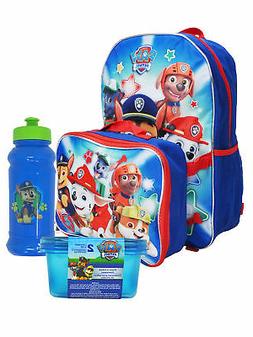 Paw Patrol Backpack w/Lunch Bag & Water Bottle & Snack Conta