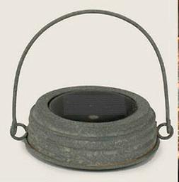 Barn Roof Gray Mason Canning Fruit Jar HANGING LED  SOLAR LI