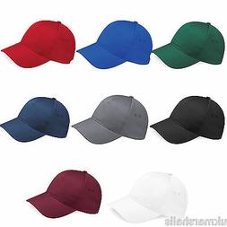 BASEBALL CAP 100% BRUSHED COTTON STIFF PEAK - 8 COLOURS - BB