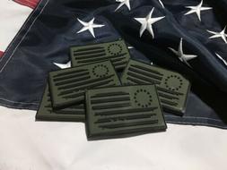 Battle torn American flag pvc patch