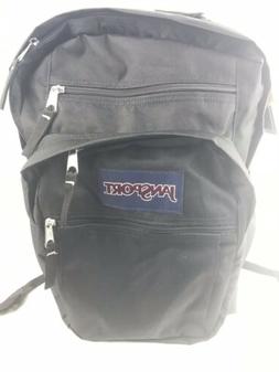 Jansport BIG Student Black Backpack NWT 5 Pocket Plus Water 