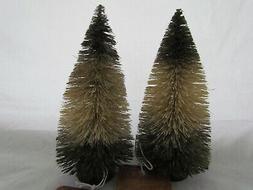 Black & White Bottle Brush Tree 2pc vintage style Ragon Hous