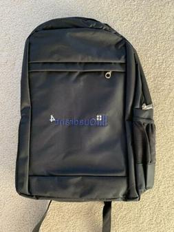 Black Backpack Laptop and Water Bottle Holder Cushioned Stra
