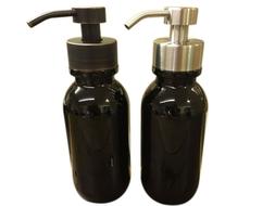 Black Soap Dispenser - 16oz Black Glass Bottle for Liquid So