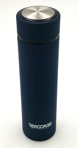 Blue Double Wall Insulated Stainless Steel Coffee, Tea, Wate