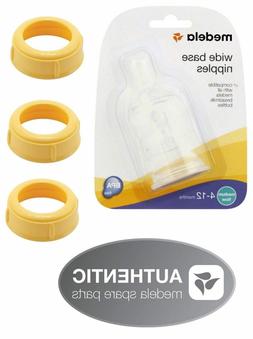 MEDELA BOTTLE NIPPLES slow or medium flow & COLLARS collar r
