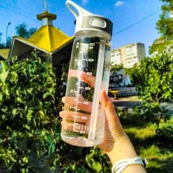 bottled joy 0.7L water bottle with straw drink Tritan bpa fr