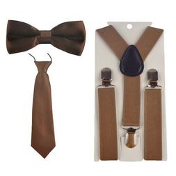 Boys Girls Suspender Bow Tie Set Toddler Suspender Tie Set F