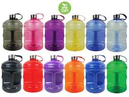 BPA Free 1 Gallon Water Bottle Steel Cap Drinking Canteen Ju