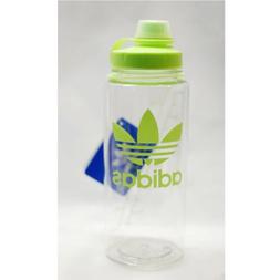 adidas BPA-FREE Water Bottle 32 oz Twist Cap Bottle Clear/Bl