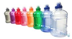 BPA Free Water Bottle Half Gallon Drink Gym Canteen Jug Cont