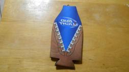 BRAND NEW BUD LIGHT FOOTBALL COOZIE 12OZ BOTTLE WITH ZIPPER