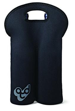 BYO by BUILT NY Two-Bottle Neoprene Wine/Water Tote, Black