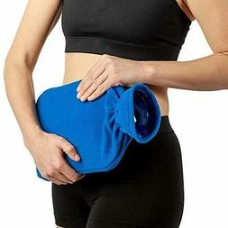 Carex Hot Water Bottle With Cover, Fleece - Rubber Hot Water