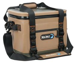 CASCADE COOLERS 18 CAN SOFT ICE COOLER BAG TAN W/ BOTTLE OPE