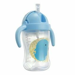 Kids Water Bottle With Straw Handle Baby DrinkingCup Sliding