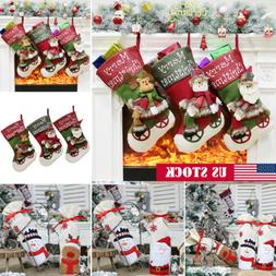 Christmas Socks Santa Claus Candy Gift Bag Bottle Cover Xmas