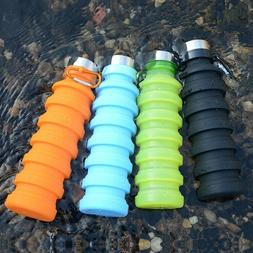Collapsible Water Bottle, BPA Free Silicone Foldable Travel 