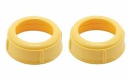 MEDELA COLLARS BOTTLE COLLAR RING WIDE BASE NIPPLE x2