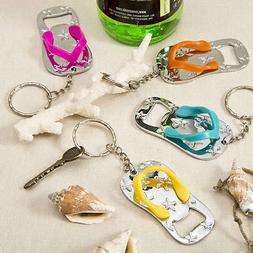 Colorful Flip Flop Keychain Bottle Opener Beach Theme Weddin