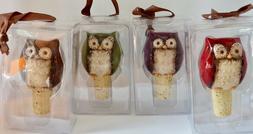 Crimson Hallow II Ceramic Owl Bottle Stopper 470281