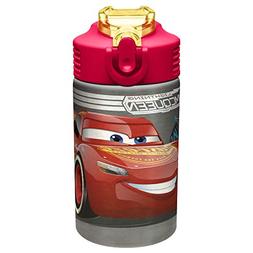Zak Designs Cars 15.5oz Stainless Steel Kids Water Bottle wi