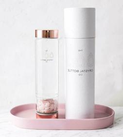 Crystal Elixir Glass Water Bottle &ndash; Gemstone Wellness Disp