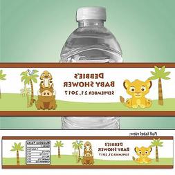 Custom Lion King Water Bottle Labels - Simba, Timon, Pumba, 