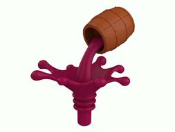 Hikalimedia Cute Barrel Wine Bottle Stopper Wine Cap Wine Co