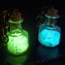 Cute Glow in the dark Luminous Wishing Bottle Sand Star Pend
