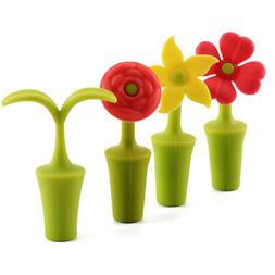 Cute Silicone Sunflower Rose Bottle Stopper Opener Plug Kitc