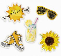 Cute Yellow Aesthetic Stickers for Water Bottle and Laptop H