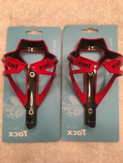 Tacx Deva Water Bottle Cages Pair Red and Black
