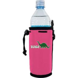 Dino-saur Neoprene Water Bottle Coolie; drawstring, strap, c