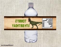 Dinosaur Birthday Party Favors Water Bottle Labels Personali