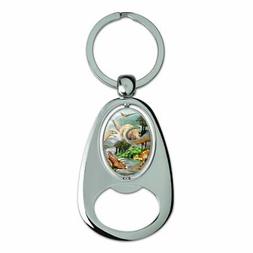 Dinosaur Jurassic Dinoscape Chrome Metal Spinning Oval Bottl