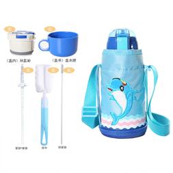 dual purpose Kid's straw thermos Vacuum Insulated Stainless 
