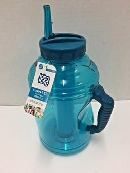 Cool Gear EZ Freeze Travel Water Bottle with Handle, Straw &