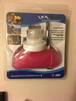 Five Joy Collapsible Silicone Water Bottle 550ml Pink